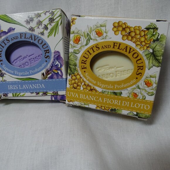 Fissi Firenze Fruits and Flavours Soaps Set of 4 Made in Italy NIB - Picture 3 of 7